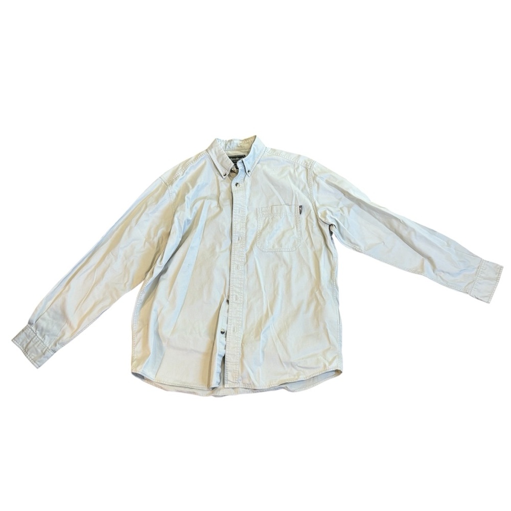Eddie Bauer cream men’s size medium button down shirt